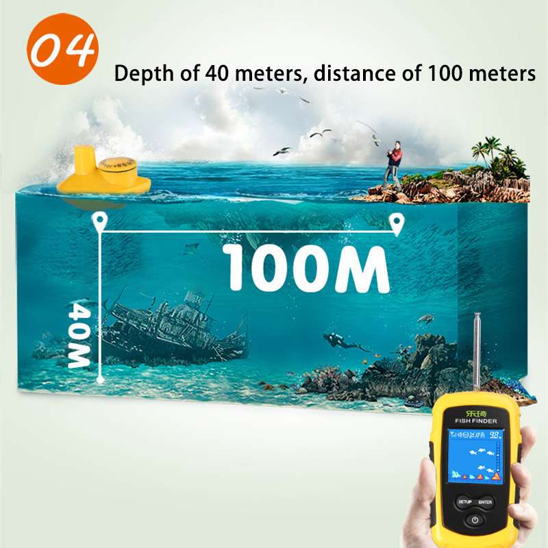 Détecteur de pêche Sonar sans  - Fishing Depth Finder avis et prix